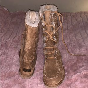 Real UGG winter lace-up boots